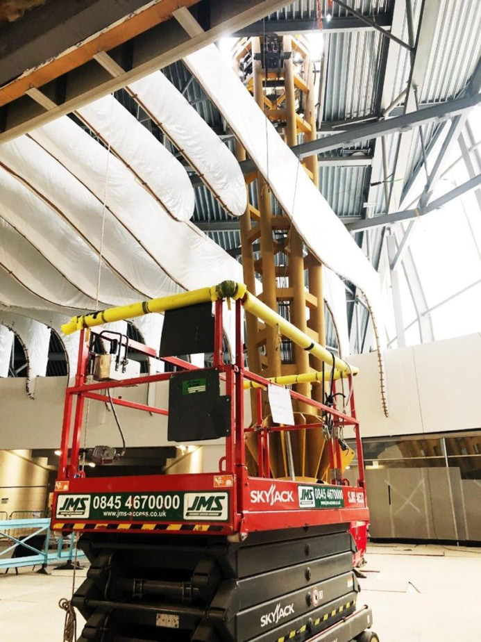 Scissor lift hire from JMS at the o2 in London